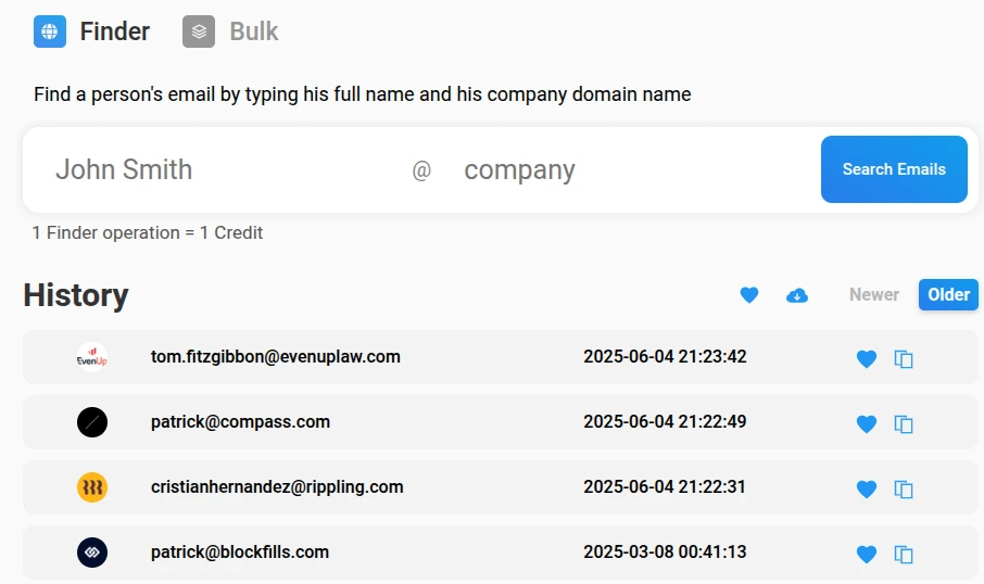 Minelead email finder